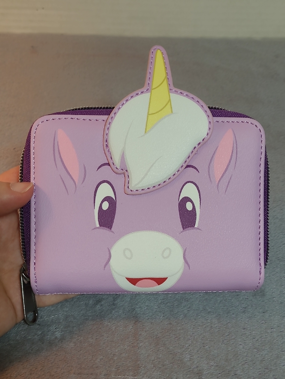 Loungefly Purple Unicorn Zip Wallet - Cute Animal Coin Purse
